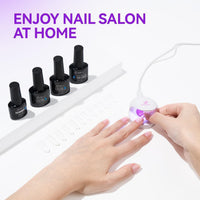 Bolt Bee 6-in-1 Nail Glue – 15ml Multifunctional UV/LED Soak Off for Base Coat, Nail Adhesive, Self-Leveling, Strengthening, Slip Solution & Blooming Effects – Professional Nail Art