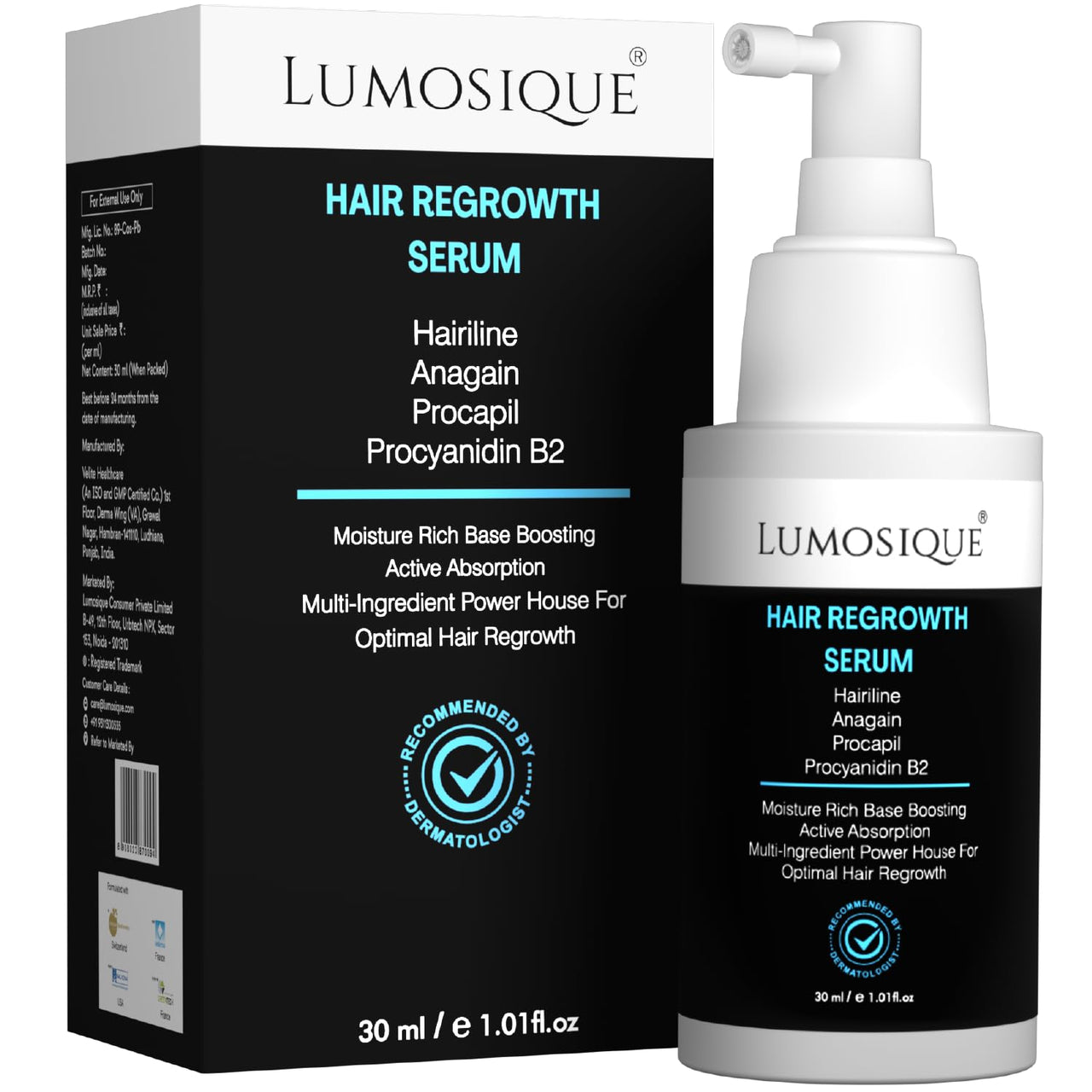 LUMOSIQUE® Hair Growth Serum helps to Hair Fall Control & Hair Growth - 30ml