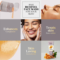 Richfeel Anti Acne Calendula Face Wash | Power of Soothing Calendula Extracts | For Skin prone to Acne & Blemishes | Physician Formulated | Helps Calm & Replenish Skin | 100 g