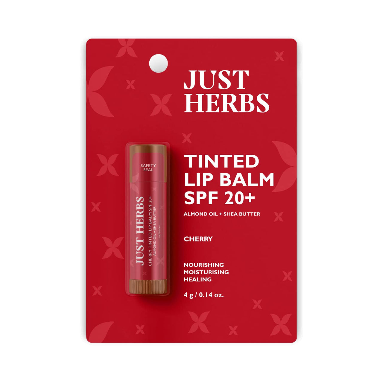 Just Herbs Ultra Matte Bullet Lipstick for Women 4 g (Nude Nectar) & Just Herbs Tinted Lip Balm for Men and Women with SPF 20+ for Dark Lips to Lighten 4 g (Cherry) Combo