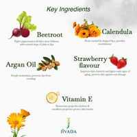 Jivada Tinted Lip Balm with SPF for Dry, Dark & Chapped Lips | 12-Hour Hydration | Beetroot, Shea Butter & Vitamin E | Brightening, Glossy, Non-Sticky | Men & Women | Soft Glossy Finish | Paraben, Sulphate-Free | 5g