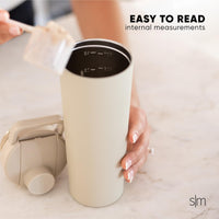 Simple Modern Stainless Steel Shaker Bottle with Ball 24oz | Metal Insulated Cup for Protein Mixes, Shakes and Pre Workout | Rally Collection | Ocean Water