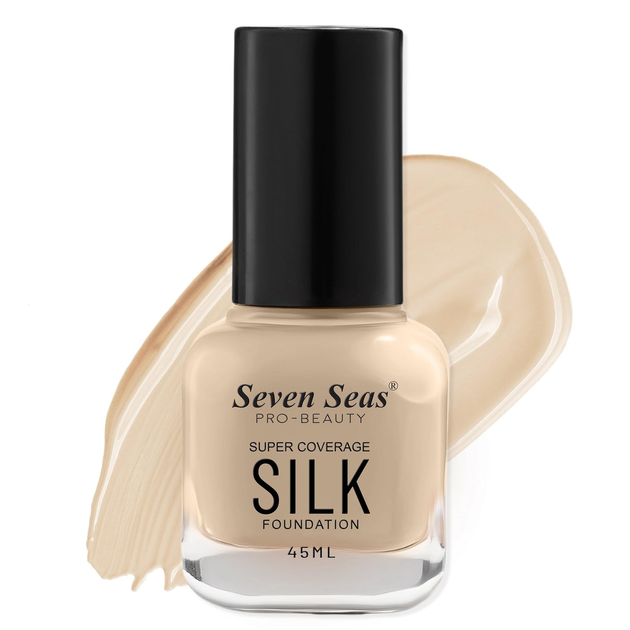 Seven Seas Super Coverage Silk Foundation Matte Finish & Poreless, Blendable Normal to Oily Skin Combination Smooth WIth Flawless Beauty (Skin)