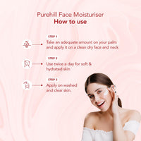 Purehill Face Moisturiser For Supple, Replenished Skin, Lightweight And Water Based Formula to Hydrate & Brighten Skin.