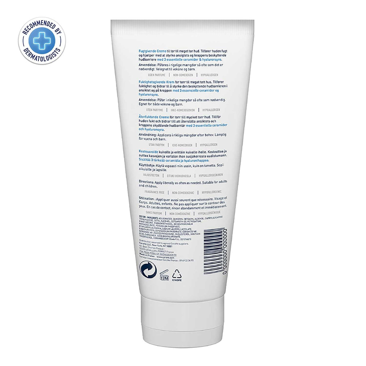 CeraVe Moisturizing Cream For Dry To Very Dry Skin (177ml) - Formulated with 3 Essential Ceramides And Hyaluronic Acid | Non-Comedogenic Moisturizer For Face and Body