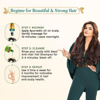 SESA Ayurvedic Hair Oil With Bhringraj & 17 Rare Herbs With Coconut Oil and 4 Nourishing Oil For Hair Growth Help Control Hair Fall with Easy Oil Applicator For Women and Men (200 ml) (Pack of 2)