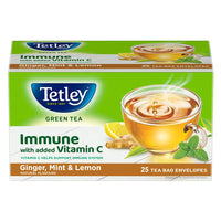 Tetley Long Leaf Original | All-natural Green Tea with Anti-Oxidants | Green Tea | 500g & Tetley Green Tea Bags, Ginger Mint Lemon, 25 Tea Bags