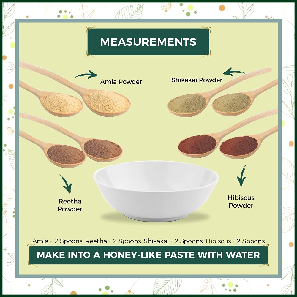 INDUS VALLEY Hair Strengthening pack (Amla, Reetha, Shikakai, Hibiscus Powder) | Beauty Gift Set | Gift for Your Best Friend, Lover, Girlfriend, Fiancee, Wife, Mother, Daughter on Diwali Gift, Christmas, Birthday, Anniversary, New year, Valentine's Day, M