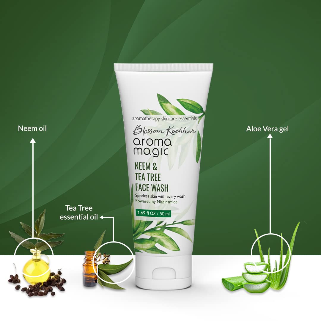 Aroma Magic Neem & Tea Tree Face Wash PWRD By Niacinamide (100*3ml)