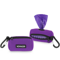 Best Pet Supplies 2-Pack Dog Poop Bag Holder Leash Attachment, Color, Reusable Mesh Dispenser Pouch for Travel, Walking, Park, and Outdoor Use, Soft and Durable with Clip-On - Mesh Purple