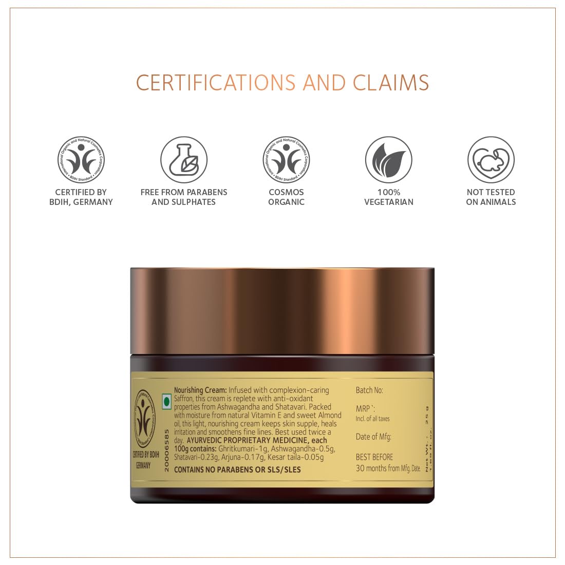 SoulTree Nourishing Cream - Saffron and Almond Oil with Natural Vitamin-E, for Dry To Normal Skin - 25gm