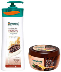 Himalaya Rich Cocoa Butter Body Cream, 200ml & Herbals Cocoa Butter Intensive Body Lotion, 400ml