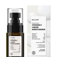 Brillare Vitamin C Liquid Moisturizer For Bright And Glowing Skin, 100% Natural Probiotics Moisturizer, Suitable For All Skin Types