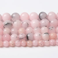 45pcs 8mm Natural Pink Opal Jades Stone Beads Round Loose Spacer Beads for Jewelry Making DIY Bracelets Crystal Energy Healing Power Stone (8mm, Pink Opal Stone)