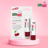 Sebamed Lip defense 4.8gm, Cherry | SPF 30 |Lip balm for Dry & Chapped lips with natual oil & Vitamin E | UV protection | Dermatologically tested