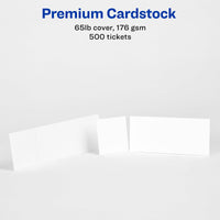 Avery Printable Tickets with Tear-Away Stubs, 1.75