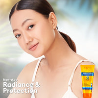 VLCC Radiance Pro SPF 30 PA+++ Sunscreen Gel - 100g + 25g | UVA and UVB Rays | Extra- Sun Protection, Boosts Radiance, Reduces Pigmentation | With Niacinamide, Mulberry, Saxifraga, Grapefruit.
