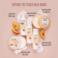 Lakmé Peach Milk Soft Crème Moisturizer for Face 100 g, Daily Lightweight Whipped Cream with Vitamin E for Soft, Glowing Skin - Non Oily 24h Moisture (Pack of 2)