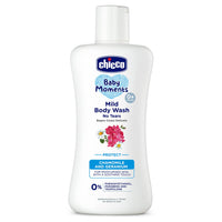 Chicco Baby Moments Mild Body Wash Protect, New Advanced formula with Natural Ingredients, No tears, Suitable for Baby’s Body Wash, No Phenoxyethanol and Parabens (200ml)