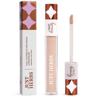 Just Herbs Concealer for Face Makeup With Liquorice Root Dewy Finish, Full Coverage Ultra Blendable Dark Circle Spot Brightening and Correcting Concealer 6ml (Natural)