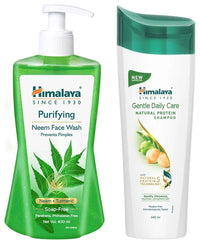 Himalaya Purifying Neem Face Wash, 400 ml & Himalaya Protein Shampoo-Gentle daily care, 400ml