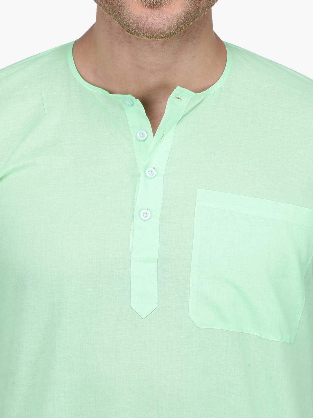 Rajubhai Hargovindas Men's  White Fine Cotton Short Kurta | Pack of 4 |