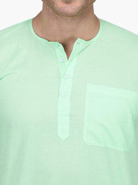 Rajubhai Hargovindas Men's  White Fine Cotton Short Kurta | Pack of 4 |