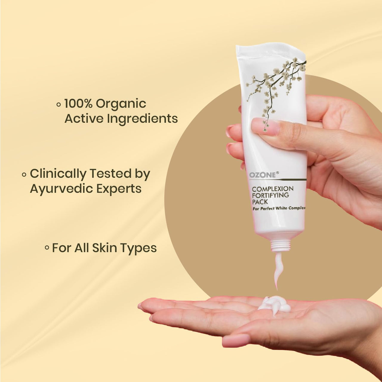 Ozone Xpress Facial Kit For Men & Women | Ideal For All Skin Types Glowing Skin, Bright & Radiant Complexion | Enriched With Almonds, Neem & Aloe Vera | Sulphates & Paraben Free,1 Count