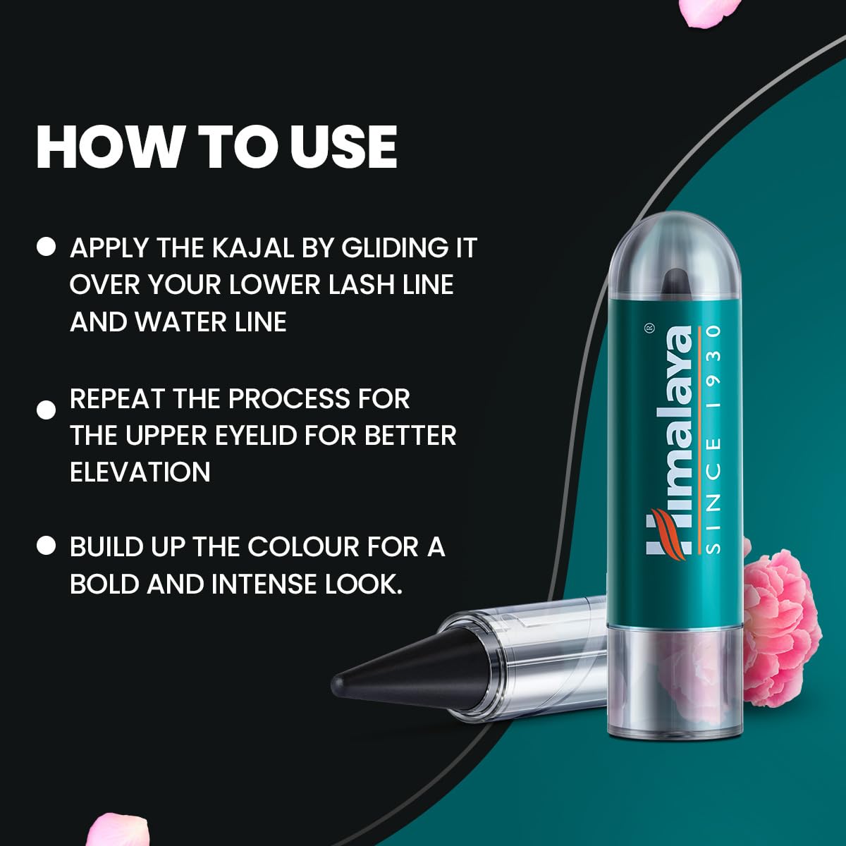 Himalaya Herbals Kajal Opaque Finish, Black, 2.7G