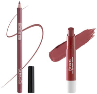 MARS Matte Super Stay Lipstick |(2.6 gm) (02-TREASURE) Matte Lip Liner | One Swipe Smooth Application | Long Lasting Lip Pencil (1.4gm) (18-MAUVE MAGIC)