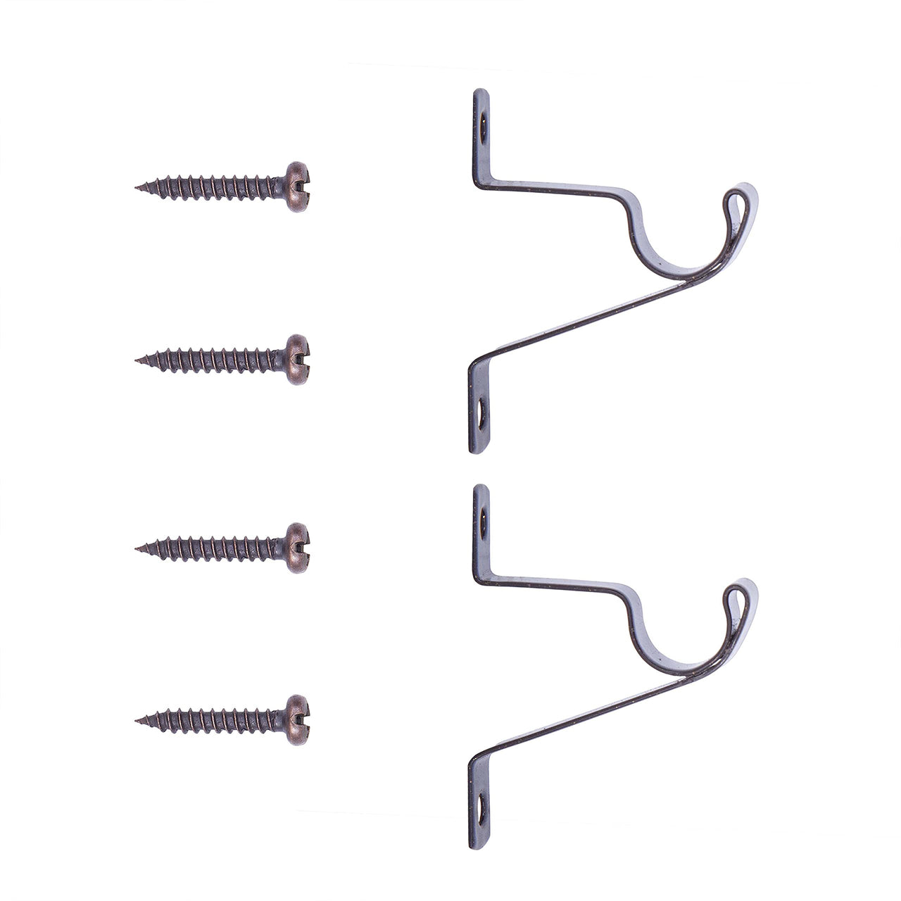 28-48 in. Adjustable Petite Café Curtain Rod, 2-Pack, 7/16 in. Diameter, Bronze 28-48"