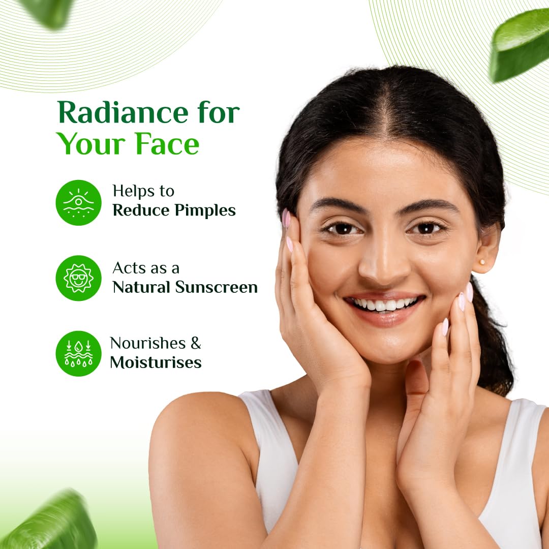 VCare Aloe Vera Gel | Aloe vera Gel for Face | Skin, Acne Scars, Wrinkles, Hair Care, Moisturizer & Dark Circles for Smooth Skin, 120 ml (Pack of 2)