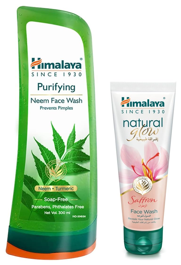 Himalaya Herbals Purifying Neem Face Wash, 300ml and Himalaya Herbals Fairness Kesar Face Wash, 100ml