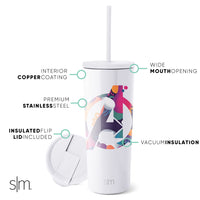 Simple Modern Marvel Avengers Insulated Tumbler Cup with Flip Lid and Straw Lid | Gifts for Women Men Reusable Stainless Steel Water Bottle Travel Mug | Classic Collection | 24oz Avengers Assemble 24oz Tumbler Marvel: Avengers Assemble