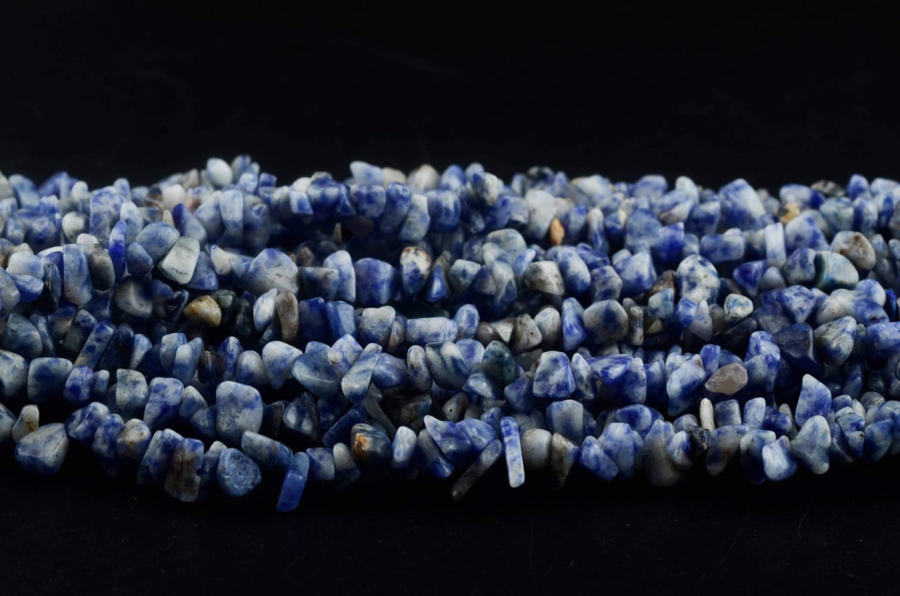Natural Chip Stone Beads Lapis Lazuli 5-8mm About 400 Pieces Irregular Gemstones Healing Crystal Loose Rocks Bead Hole Drilled DIY for Bracelet Jewelry Making Crafting (5-8mm, Lapis Lazuli)