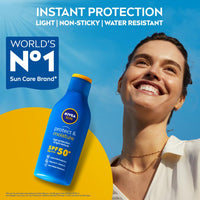 NIVEA Men & Women Sun Protect And Moisture 125Ml Spf 30 Advanced Sunscreen For Instant Protection For Normal Skin| Pa++ UVA - UVB Protection System| Water Resistant| Pack Of 1