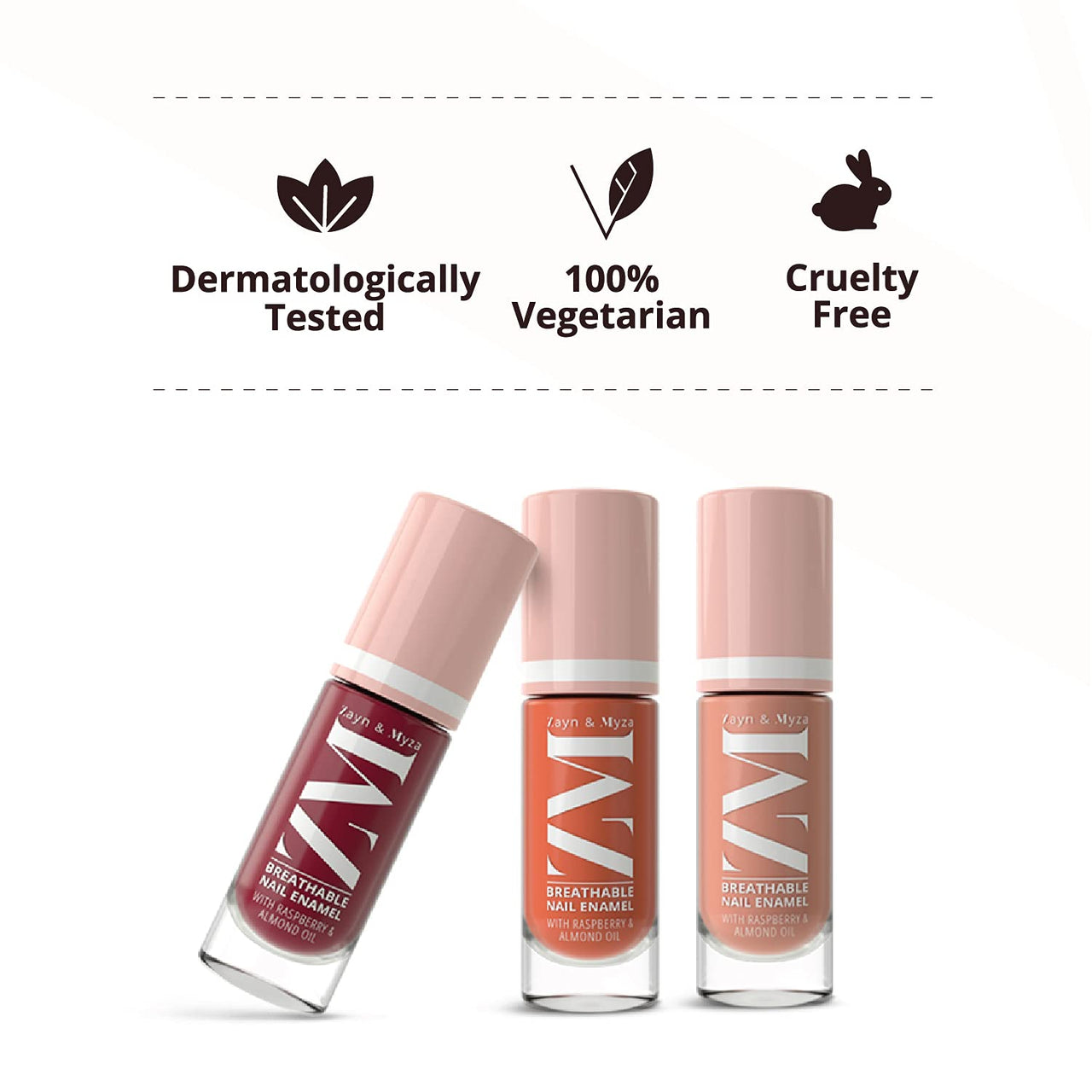 ZM Zayn & Myza Breathable Nail Enamel - Red Velvet | Smooth Application | Quick-Drying I Longlasting I Chip-Defiant I Water Permeable | Glossy Finish | 100% Vegan, 6 ml