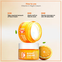 VLCC Vitamin C Night Cream - 50g | Reduce Fine Lines, and Wrinkles | Hydrates & Repairs Skin | With 15% Vitamin C, Vitamin E, Hyaluronic Acid, and Rosehip Seed Oil.