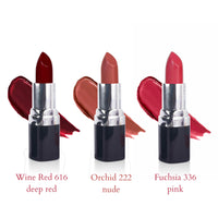 Barva Natural & Moisturising Lipsticks made using Pure Ghee, Kokum butter and Mineral Colours, 4.3g (Wine Red + Fuchsia + Orchid)