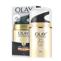 Olay Total Effects Anti Ageing Skin Cream (Moisturizer)| Fights 7 Signs of Ageing | With Niacinamide and Green Tea Extracts | Normal, Oily, Dry, Combination Skin | 50g (normal spf 15)