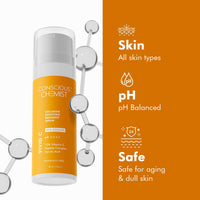 Conscious Chemist™ Vitamin C Face Cream SPF30 & 10% Vitamin C Face Serum (Advanced) With Ferulic Acid For Glowing Skin | Anti Aging, Skin Repair, Dark Circles, Fine Lines | All Skin Types | Pack Of 2
