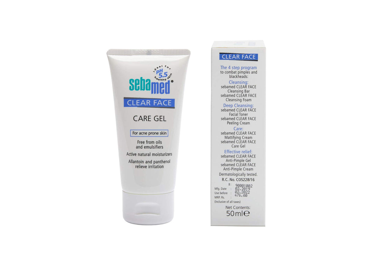 Sebamed Clear Face Care Gel, 50ml & SebaMed SPF 30 Lip Defense Stick, 4.8g