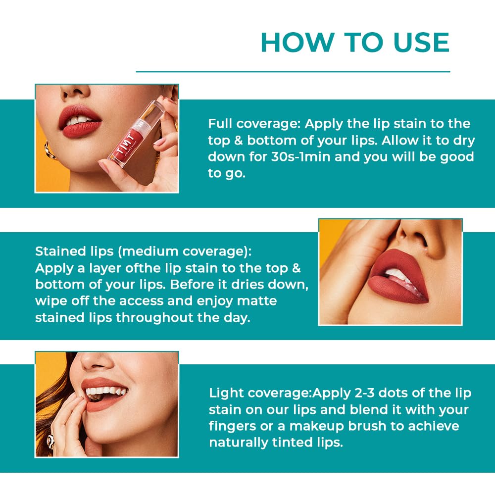 Tint Cosmetics 2.5ml Matte Finish Toffee Liquid Lip Stain, Waterproof, Transfer Proof, Non-Sticky, Non Drying, Light Weight, Long Lasting & Hydrating For Girls & Women