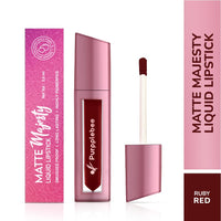MATTE Majesty Liquid Lipstick Smudged Proof Long Lasting Highly Pigmented Water Proof Matte Liquid Lipstick (Rubby Red)