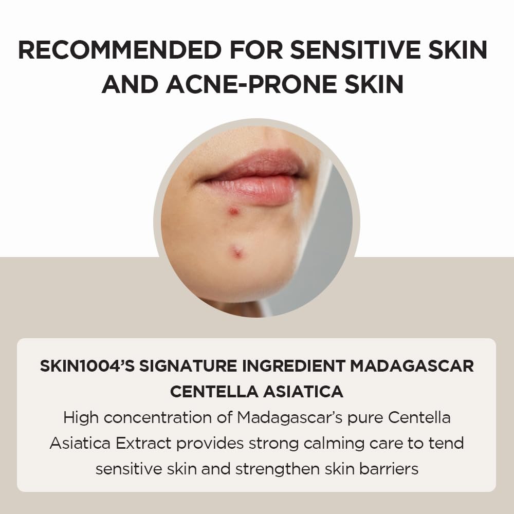 SKIN1004 Madagascar Centella Asiatica Ampoule Facial Serum | 100% Centella Asiatica Extract for Soothing Sensitive and Acne-Prone Skin, 55ml
