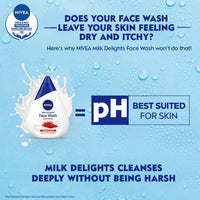 NIVEA Milk Delights Face Wash Precious Saffron For Normal Skin Skin 50ml, 50 ml