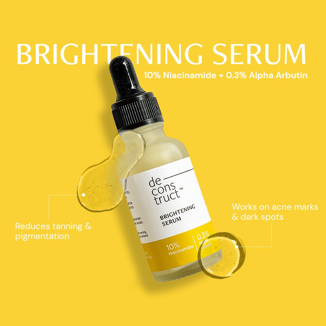 Deconstruct Bright & Protect Duo|10% Niacinamide Face Serum (30 Ml) + Gel Sunscreen (50 G)|Get Glowing Skin With Sun Protection|No White Cast,Non Irritating & Lightweight- Spf 50+|Pack Of 2,Sensitive