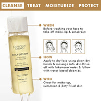 Conscious Chemist Makeup Remover Oil Cleanser|130 Ml|Face Wash, Cleanser Oily Skin, Makeup Remover. Men & Women. Removes Waterproof Makeup, Spf & Impurities. Soft & Glowing Skin - Daily Dissolve