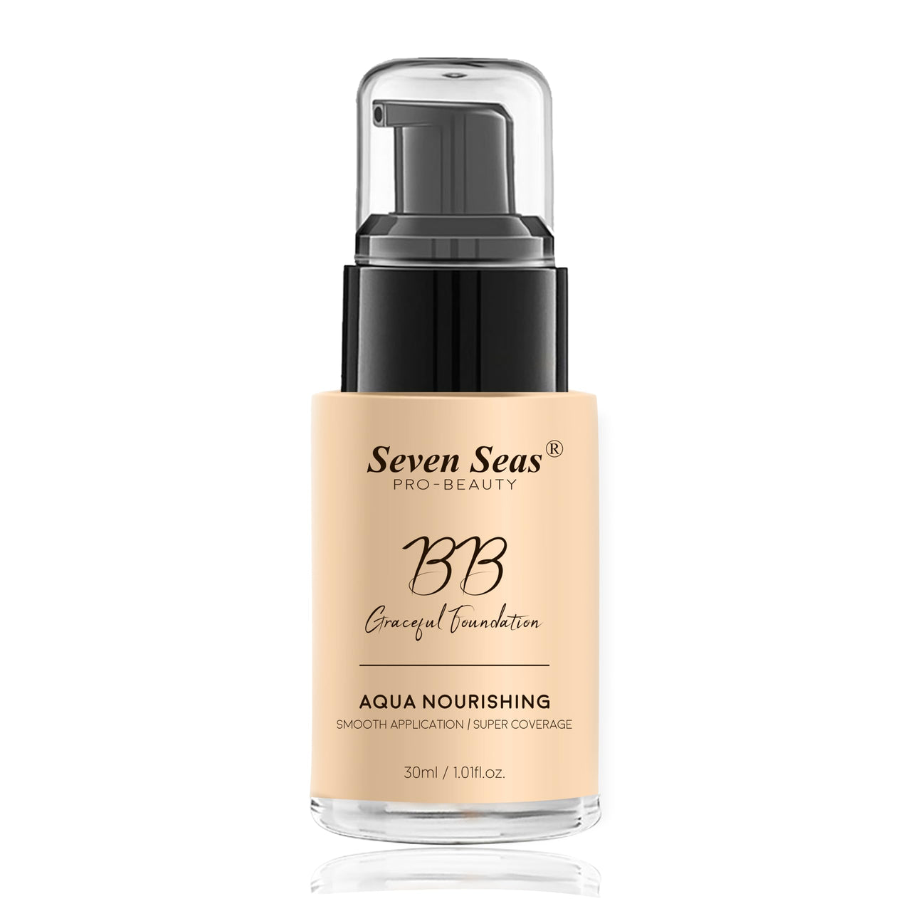 Seven Seas BB Gracefull Foundation | Aqua Nourishing for Face Makeup | Smooth Application | Full Coverage for Women, Pack of 2 (Skin-30ML)