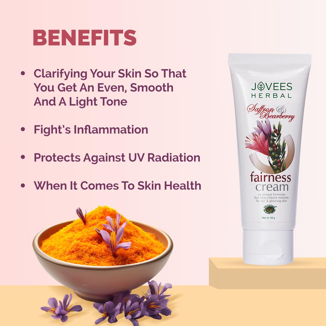Jovees Ayurveda Essence of Saffron Anti Blemish Pigmentation Cream, 60g (Pack of 2)